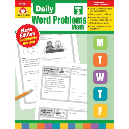 Evan-Moor Educational Publishers Daily Word Problems Math, Teachers Edition, Grade 3 3093